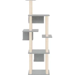 MAISON EXCLUSIVE - Arbre à chat avec griffoirs en sisal gris clair 169 cm