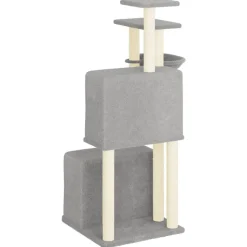 MAISON EXCLUSIVE - Arbre à chat avec griffoirs en sisal gris clair 122 cm