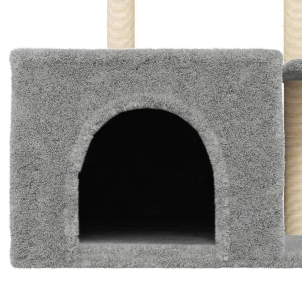 MAISON EXCLUSIVE - Arbre à chat avec griffoirs en sisal gris clair 110 cm