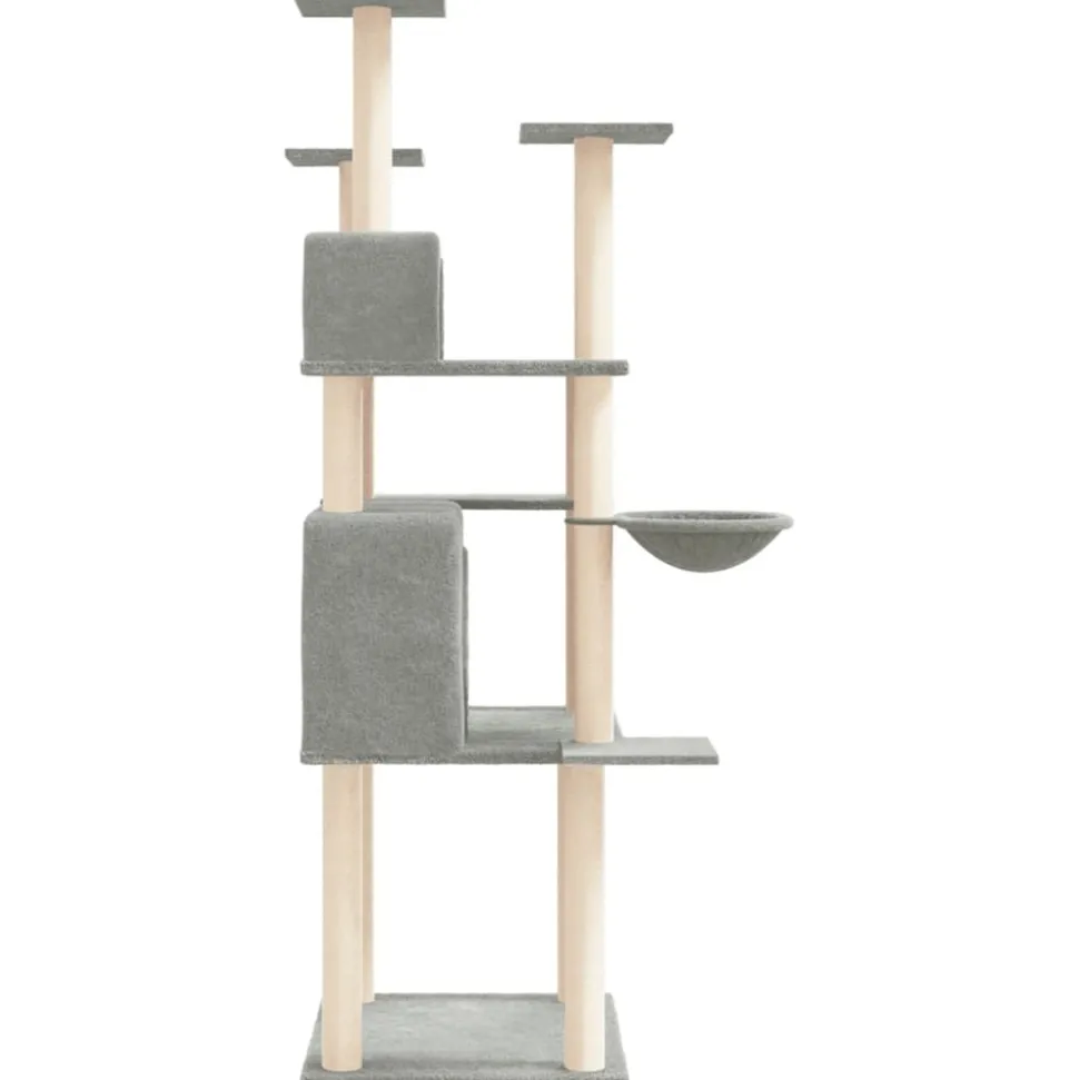 MAISON EXCLUSIVE - Arbre à chat avec griffoirs en sisal gris clair 166 cm