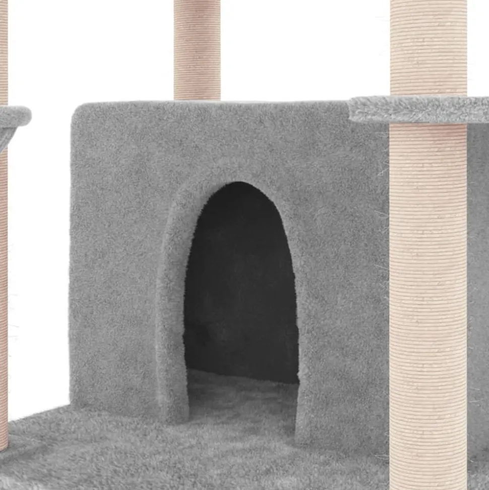 MAISON EXCLUSIVE - Arbre à chat avec griffoirs en sisal gris clair 166 cm