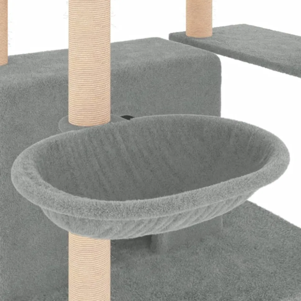 MAISON EXCLUSIVE - Arbre à chat avec griffoirs en sisal gris clair 166 cm