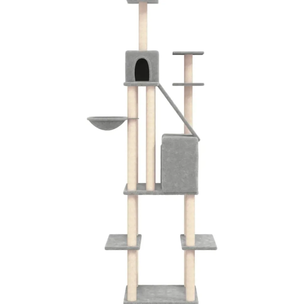 MAISON EXCLUSIVE - Arbre à chat avec griffoirs en sisal gris clair 201 cm