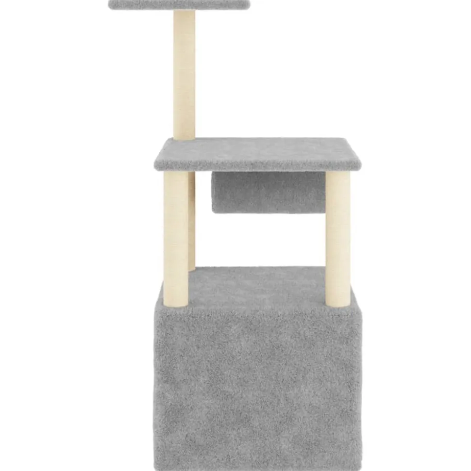 MAISON EXCLUSIVE - Arbre à chat avec griffoirs en sisal gris clair 109,5 cm