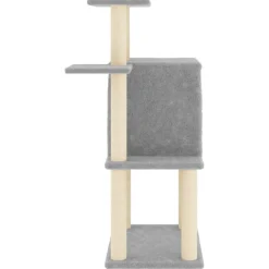 MAISON EXCLUSIVE - Arbre à chat avec griffoirs en sisal gris clair 97 cm