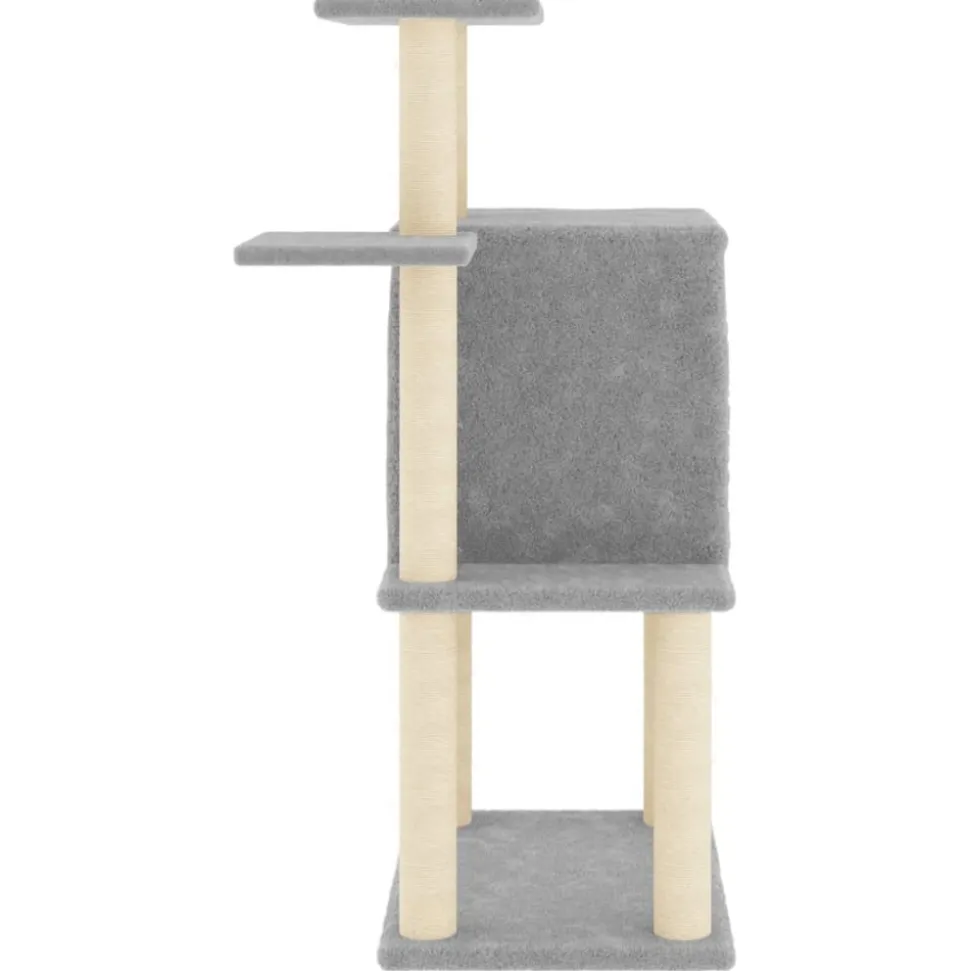 MAISON EXCLUSIVE - Arbre à chat avec griffoirs en sisal gris clair 97 cm