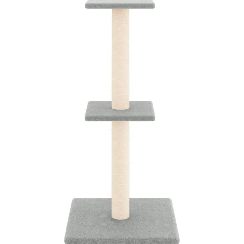 MAISON EXCLUSIVE - Arbre à chat avec griffoirs en sisal gris clair 73 cm