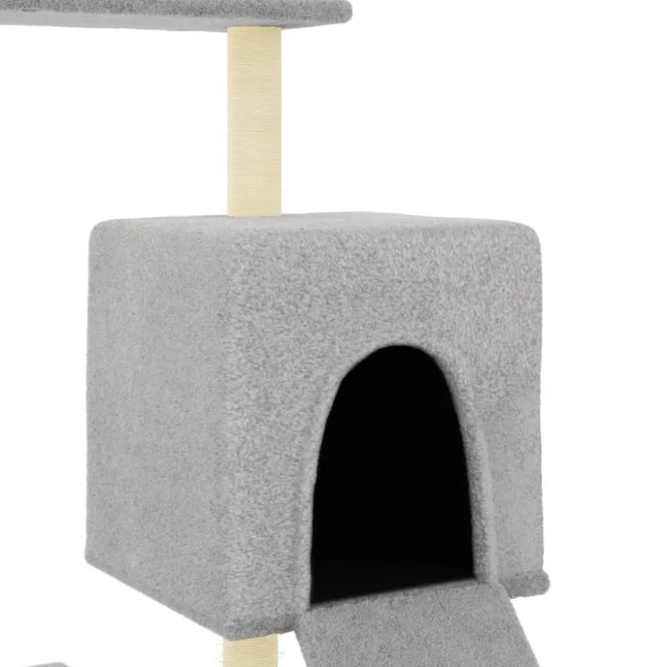MAISON EXCLUSIVE - Arbre à chat avec griffoirs en sisal gris clair 130,5 cm