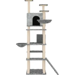 MAISON EXCLUSIVE - Arbre à chat avec griffoirs en sisal gris clair 191 cm