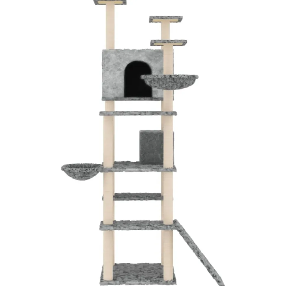 MAISON EXCLUSIVE - Arbre à chat avec griffoirs en sisal gris clair 191 cm