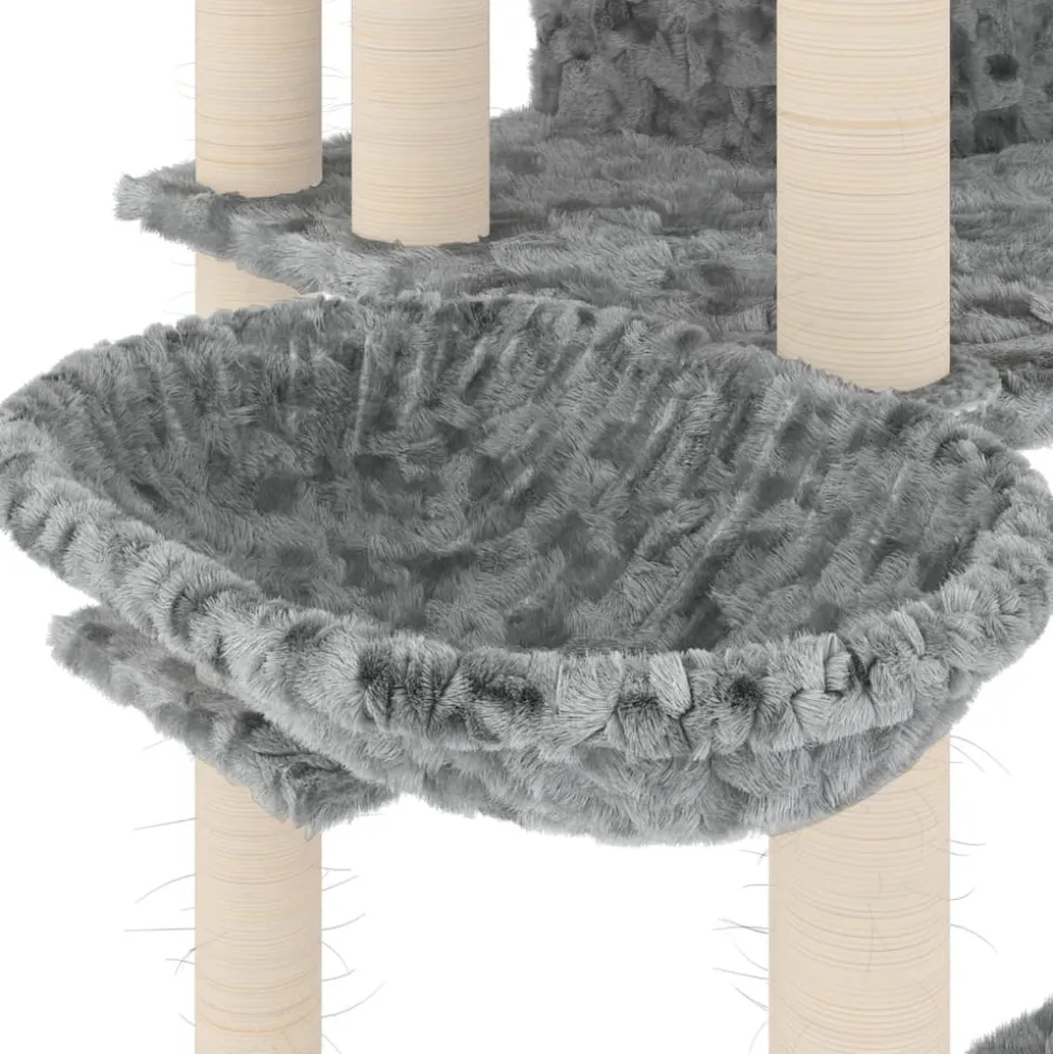 MAISON EXCLUSIVE - Arbre à chat avec griffoirs en sisal gris clair 191 cm