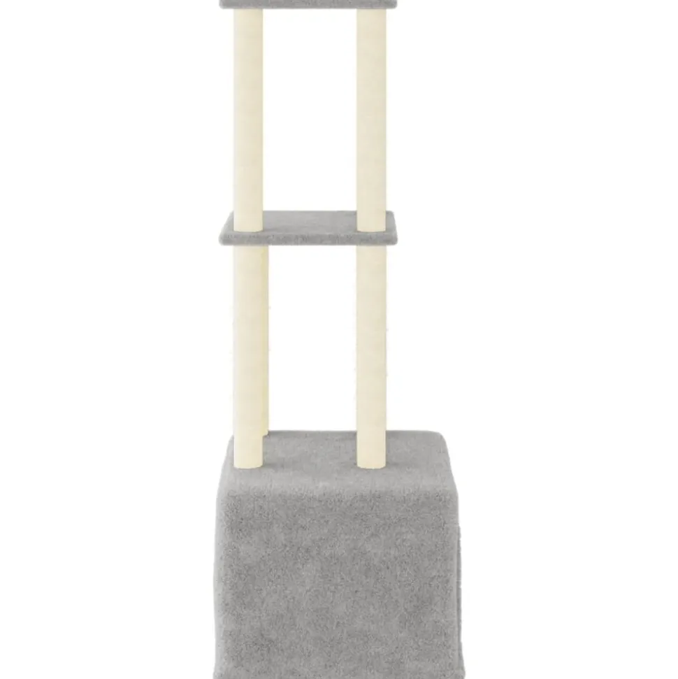 MAISON EXCLUSIVE - Arbre à chat avec griffoirs en sisal gris clair 133,5 cm