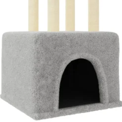 MAISON EXCLUSIVE - Arbre à chat avec griffoirs en sisal gris clair 133,5 cm