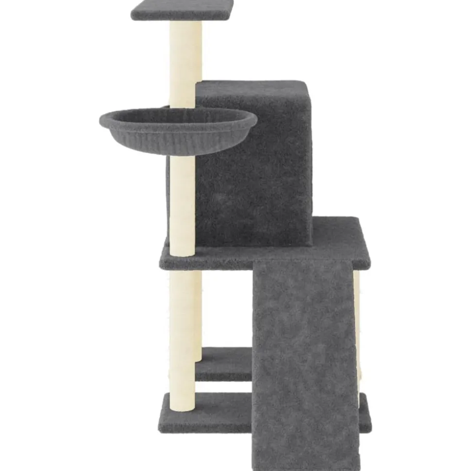 MAISON EXCLUSIVE - Arbre à chat avec griffoirs en sisal gris foncé 96,5 cm