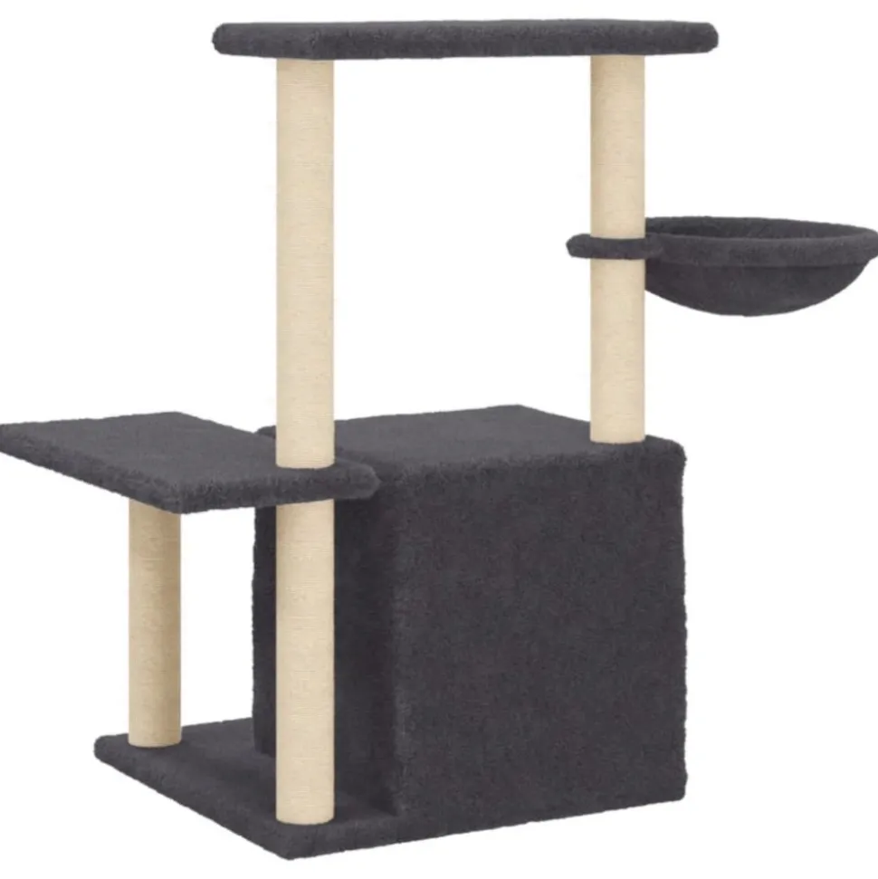 MAISON EXCLUSIVE - Arbre à chat avec griffoirs en sisal gris foncé 83 cm