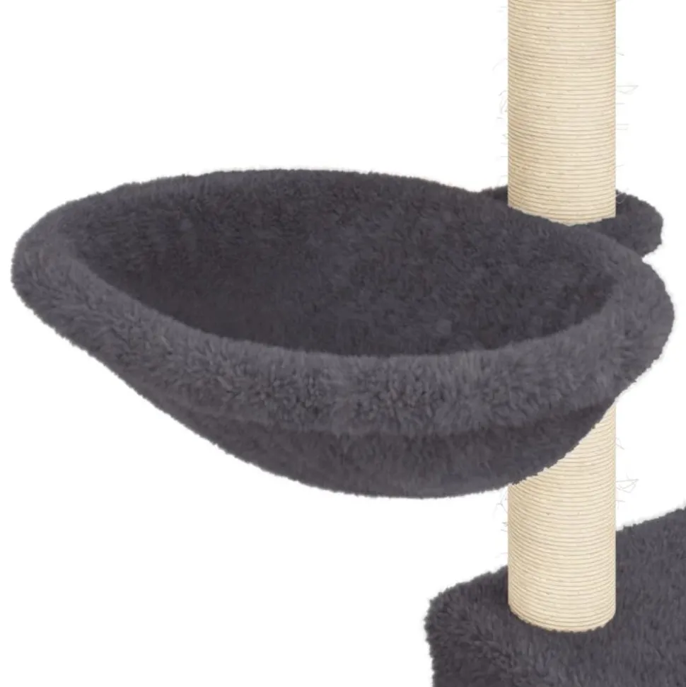 MAISON EXCLUSIVE - Arbre à chat avec griffoirs en sisal gris foncé 83 cm