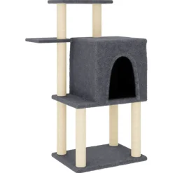 MAISON EXCLUSIVE - Arbre à chat avec griffoirs en sisal gris foncé 97 cm
