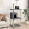 MAISON EXCLUSIVE - Arbre à chat avec griffoirs en sisal gris foncé 167 cm