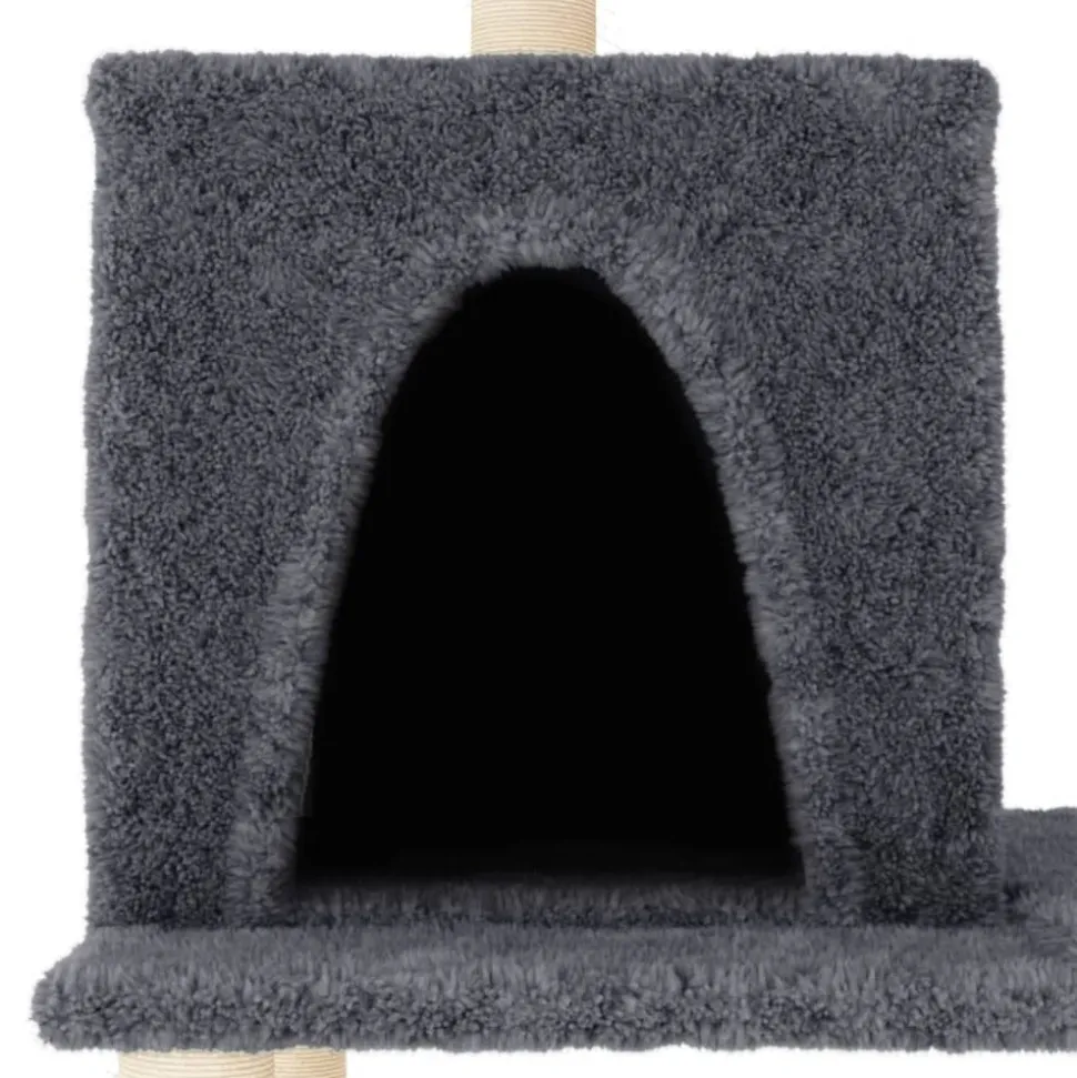 MAISON EXCLUSIVE - Arbre à chat avec griffoirs en sisal gris foncé 167 cm