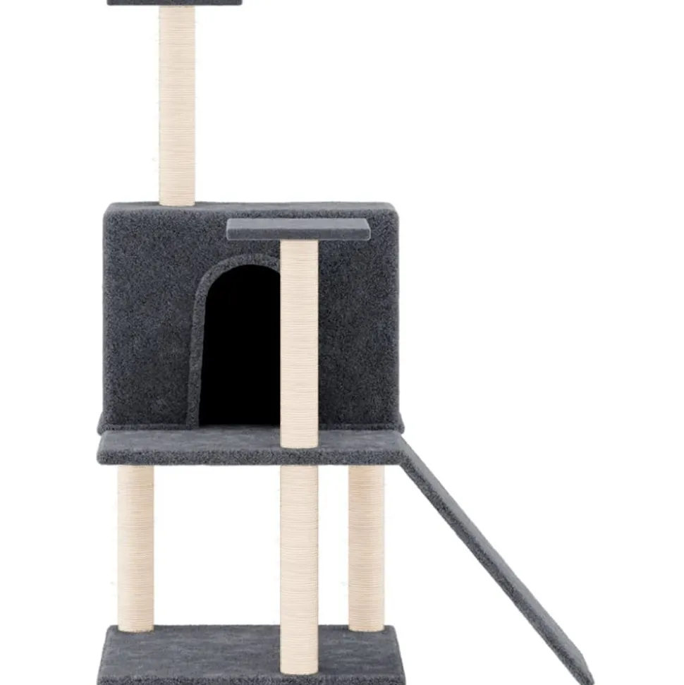 MAISON EXCLUSIVE - Arbre à chat avec griffoirs en sisal gris foncé 109 cm