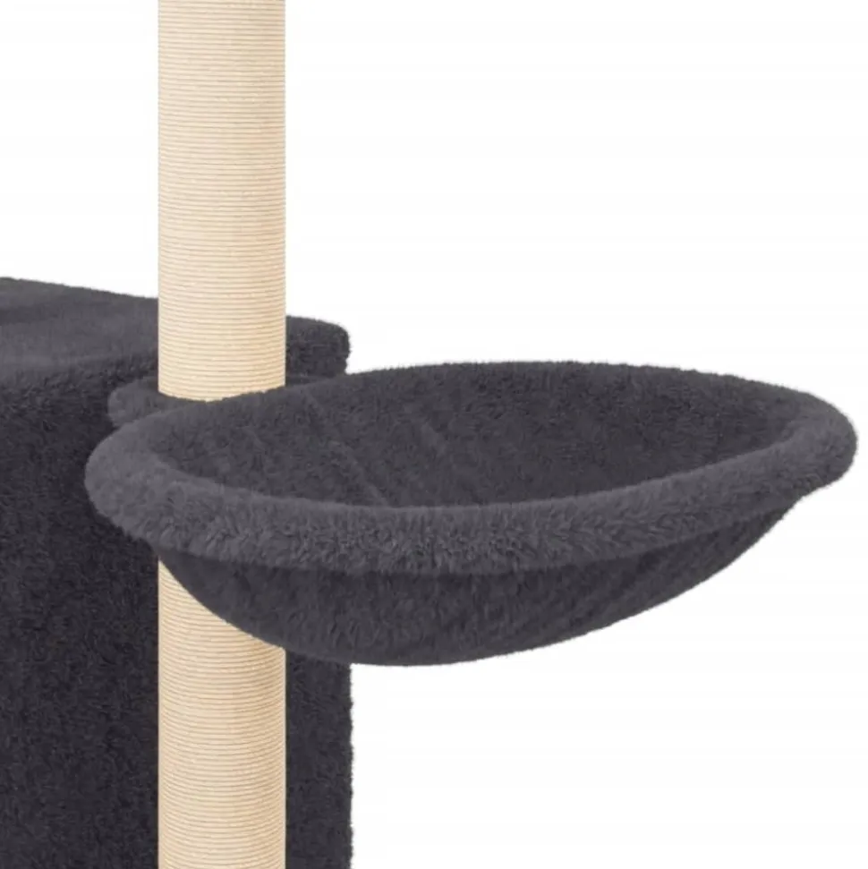 MAISON EXCLUSIVE - Arbre à chat avec griffoirs en sisal gris foncé 145 cm