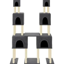 MAISON EXCLUSIVE - Arbre à chat avec griffoirs en sisal gris foncé 199 cm