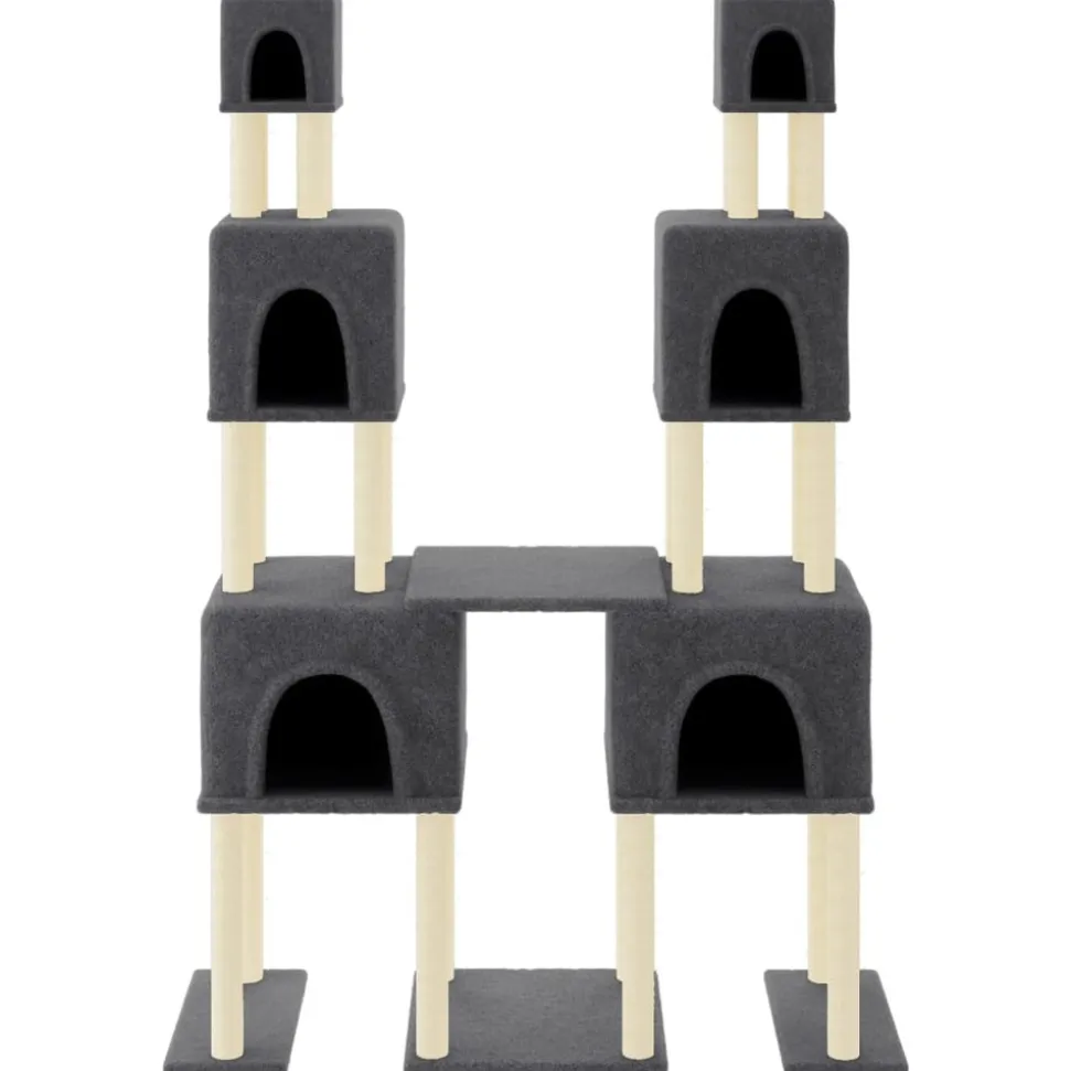 MAISON EXCLUSIVE - Arbre à chat avec griffoirs en sisal gris foncé 199 cm