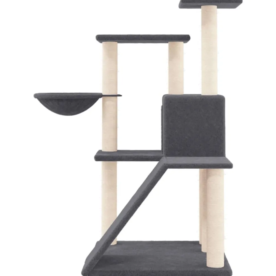 MAISON EXCLUSIVE - Arbre à chat avec griffoirs en sisal gris foncé 94 cm