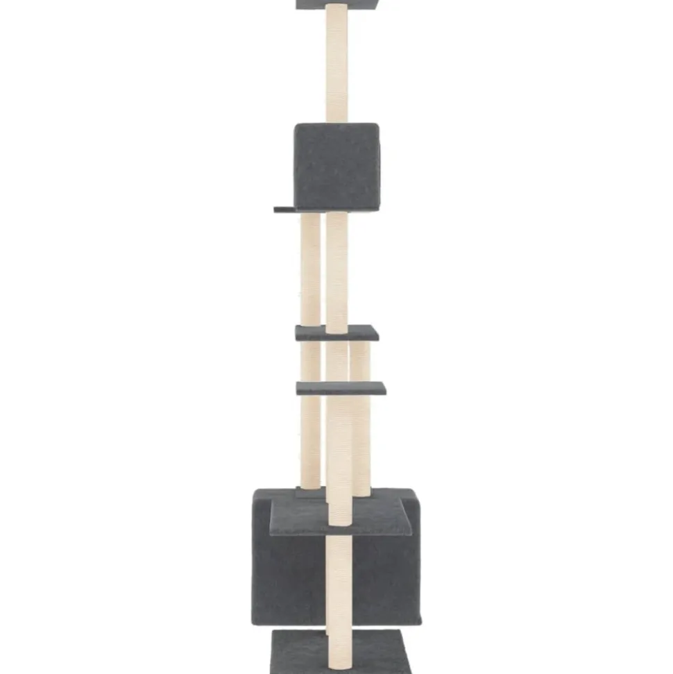 MAISON EXCLUSIVE - Arbre à chat avec griffoirs en sisal gris foncé 180 cm
