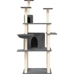 MAISON EXCLUSIVE - Arbre à chat avec griffoirs en sisal gris foncé 166 cm