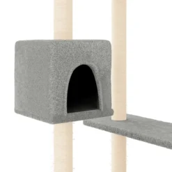 MAISON EXCLUSIVE - Arbre à chat avec griffoirs gris clair 82 cm