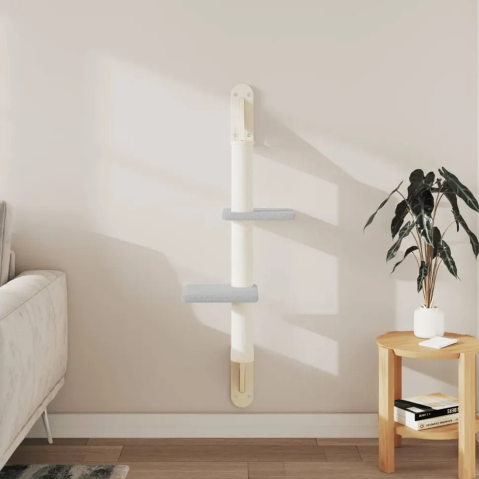 MAISON EXCLUSIVE - Arbre à chat mural avec griffoir gris clair 108 cm