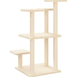 MAISON EXCLUSIVE - Arbres à chat avec plates-formes crème 98,5 cm