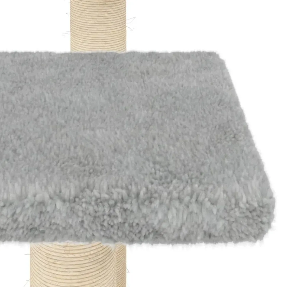 MAISON EXCLUSIVE - Arbres à chat avec plates-formes gris clair 98,5 cm