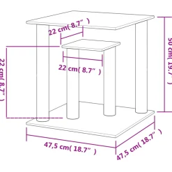 MAISON EXCLUSIVE - Arbres à chat avec plates-formes gris foncé 50 cm