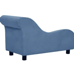 MAISON EXCLUSIVE - Canapé pour chien avec oreiller bleu 83x44x44 cm peluche