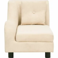 MAISON EXCLUSIVE - Canapé pour chien avec oreiller crème 83x44x44 cm peluche