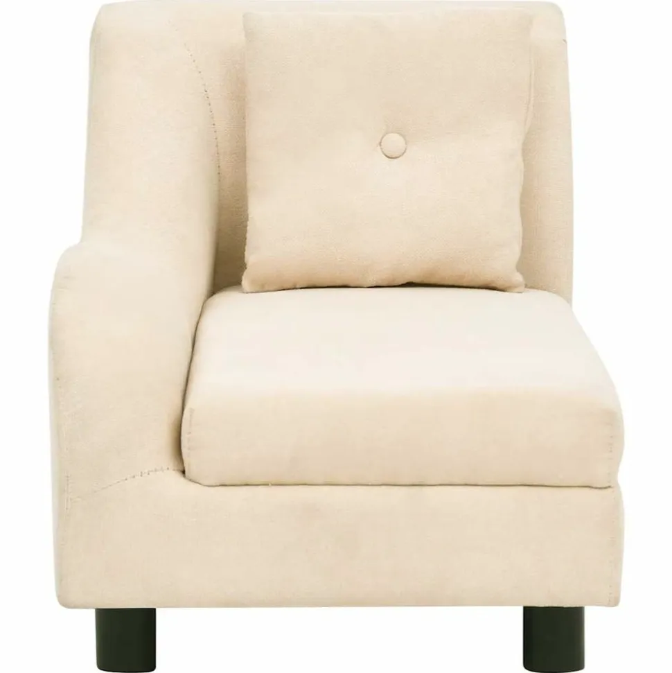 MAISON EXCLUSIVE - Canapé pour chien avec oreiller crème 83x44x44 cm peluche