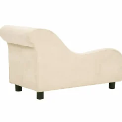 MAISON EXCLUSIVE - Canapé pour chien avec oreiller crème 83x44x44 cm peluche