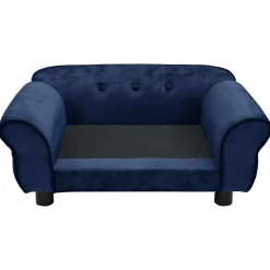 MAISON EXCLUSIVE - Canapé pour chien bleu 72x45x30 cm peluche