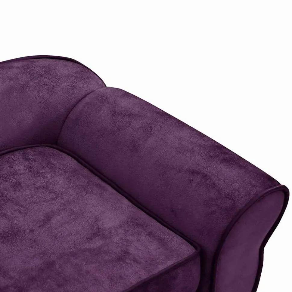 MAISON EXCLUSIVE - Canapé pour chien bordeaux 72x45x30 cm peluche