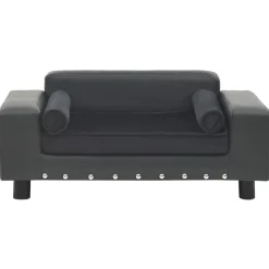 MAISON EXCLUSIVE - Canapé pour chien gris foncé 81x43x31 cm peluche et similicuir