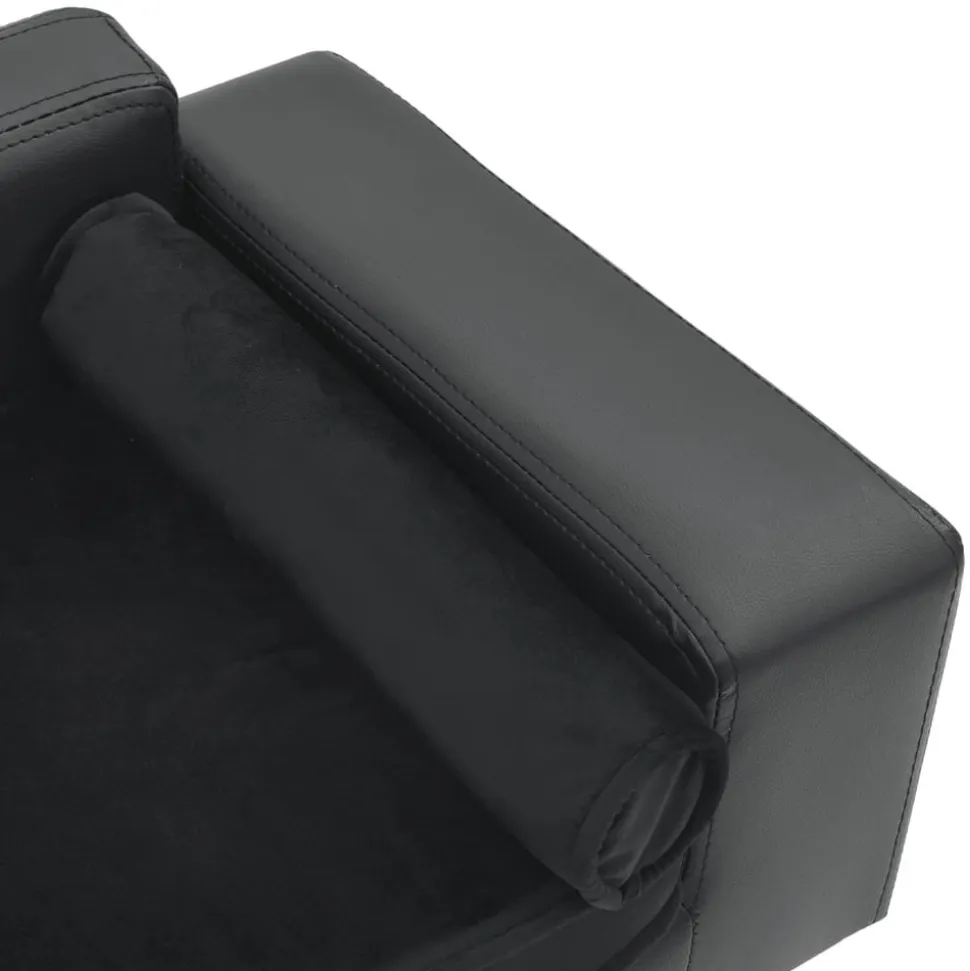 MAISON EXCLUSIVE - Canapé pour chien gris foncé 81x43x31 cm peluche et similicuir