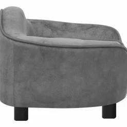 MAISON EXCLUSIVE - Canapé pour chien gris 67x47x36 cm peluche