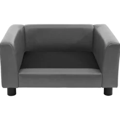 MAISON EXCLUSIVE - Canapé pour chien gris 60x43x30 cm peluche et similicuir