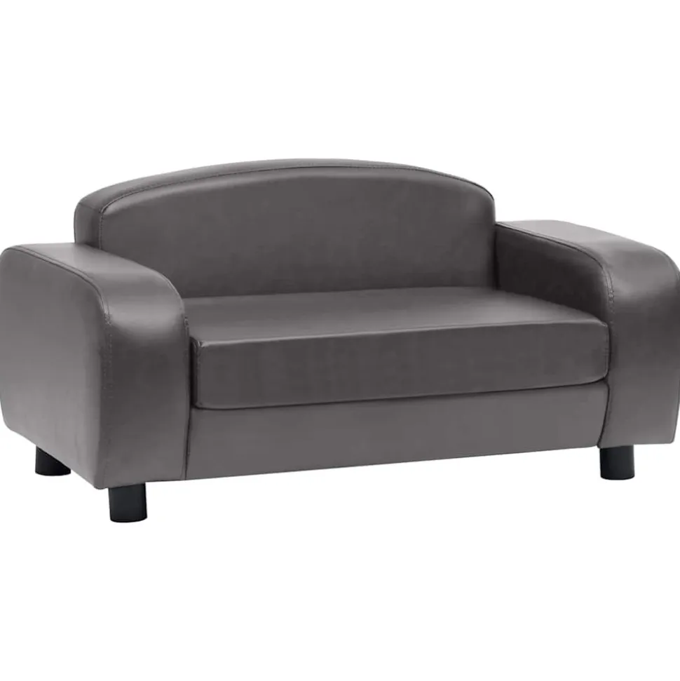 MAISON EXCLUSIVE - Canapé pour chien gris 80x50x40 cm similicuir