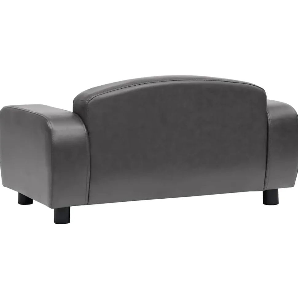 MAISON EXCLUSIVE - Canapé pour chien gris 80x50x40 cm similicuir