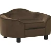MAISON EXCLUSIVE - Canapé pour chien marron 67x47x36 cm peluche
