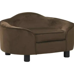 MAISON EXCLUSIVE - Canapé pour chien marron 67x47x36 cm peluche