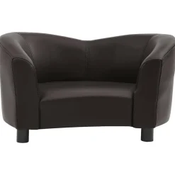MAISON EXCLUSIVE - Canapé pour chien marron 67x41x39 cm similicuir